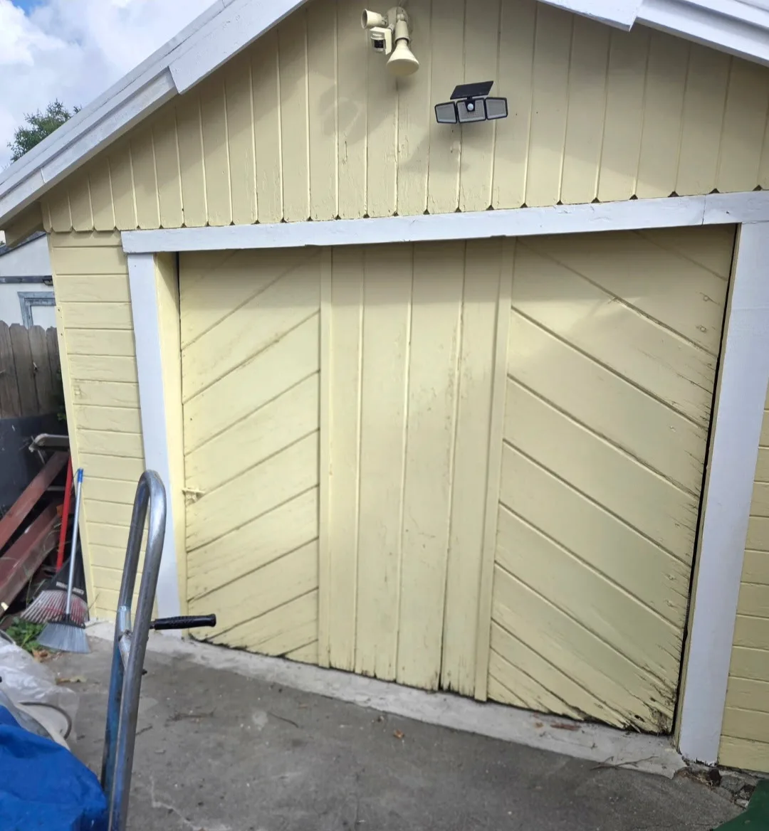 Before photo of community garage door project